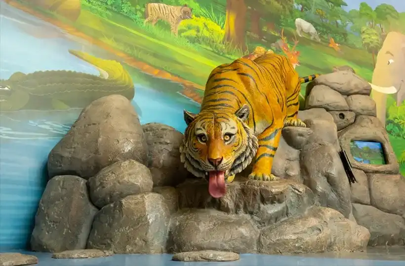 The majestic tiger, life-size animal figurine
